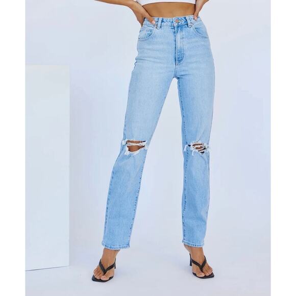 Abrand Jeans Denim - Abrand Jeans A 94 High Straight Gina Rip size 32